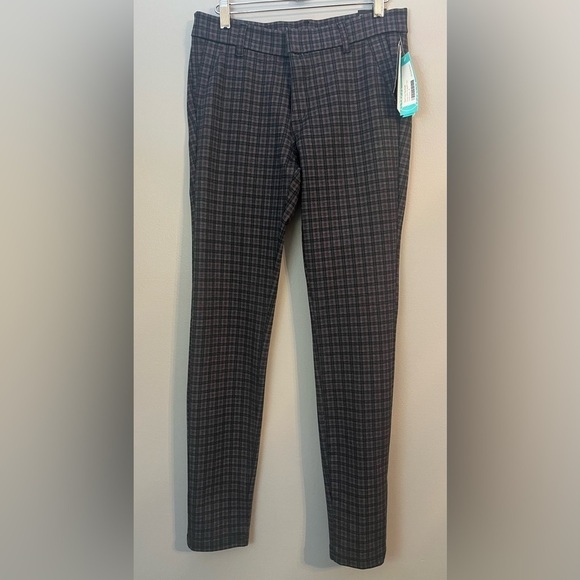 NWT KUT From The Kloth Diana Slim Straight Pant Dark Grey Plaid StitchFix Size 4 - Picture 3 of 13